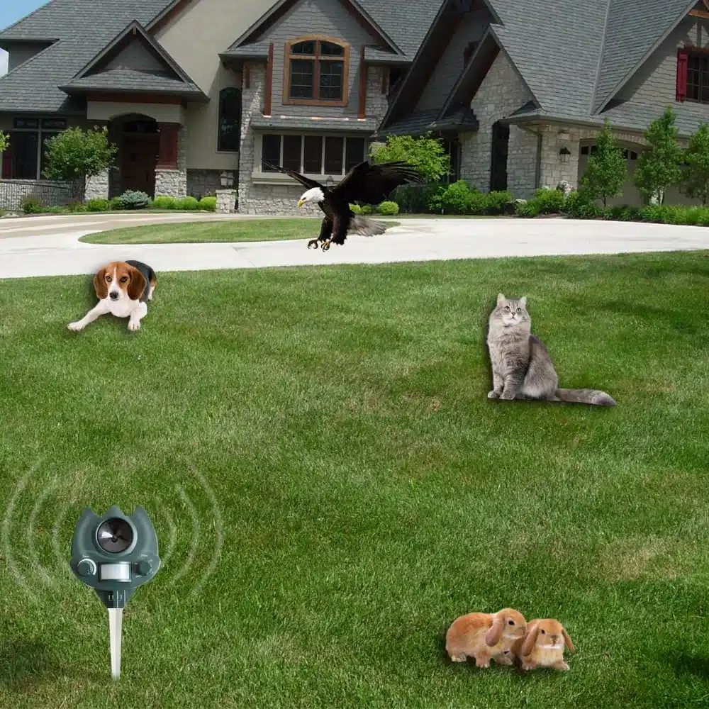 New Arrival Ultrasonic Animal Repeller Dog, Cat Repellent Pest Control for Home,Garden,Lawn #32023 2