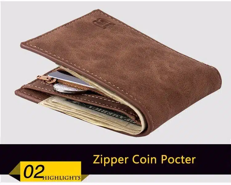 2017 New Design Men wallets small money purses Mens Wallet Dollar Price Male Wallet Purse zipper Coin Bag carteira masculina 18