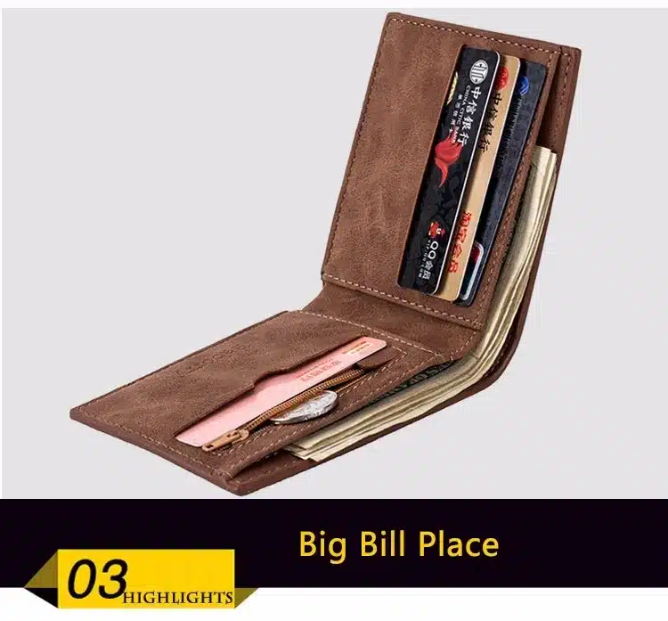 2017 New Design Men wallets small money purses Mens Wallet Dollar Price Male Wallet Purse zipper Coin Bag carteira masculina 19