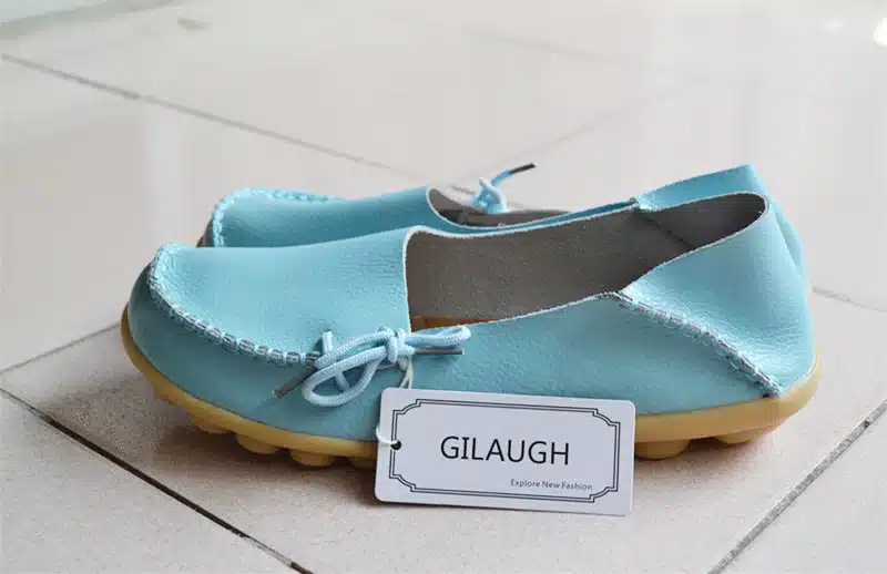 New Hot 20 Colors Natural Leather Women Flats Casual Moccasins Driving Loafers Women's Shoes Fashion Comfortable Shoes Woman 12