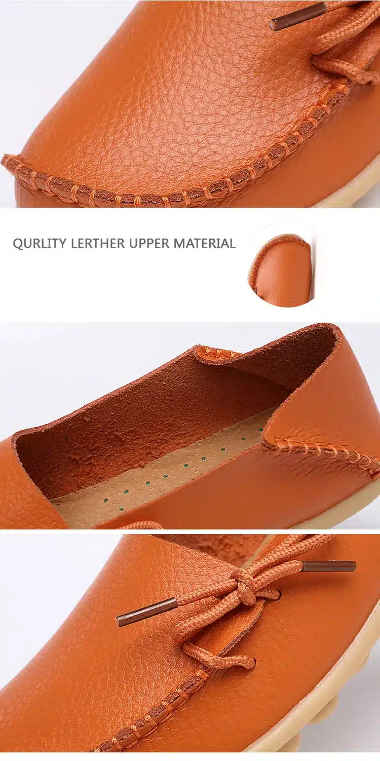 New Hot 20 Colors Natural Leather Women Flats Casual Moccasins Driving Loafers Women's Shoes Fashion Comfortable Shoes Woman 18