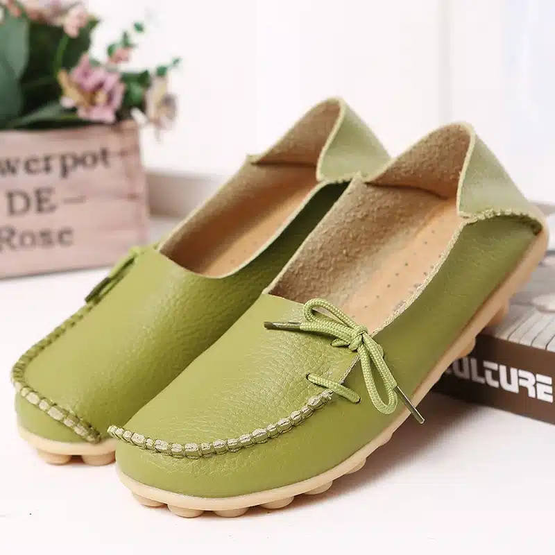 New Hot 20 Colors Natural Leather Women Flats Casual Moccasins Driving Loafers Women's Shoes Fashion Comfortable Shoes Woman 20