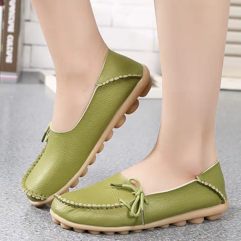 New Hot 20 Colors Natural Leather Women Flats Casual Moccasins Driving Loafers Women's Shoes Fashion Comfortable Shoes Woman 21