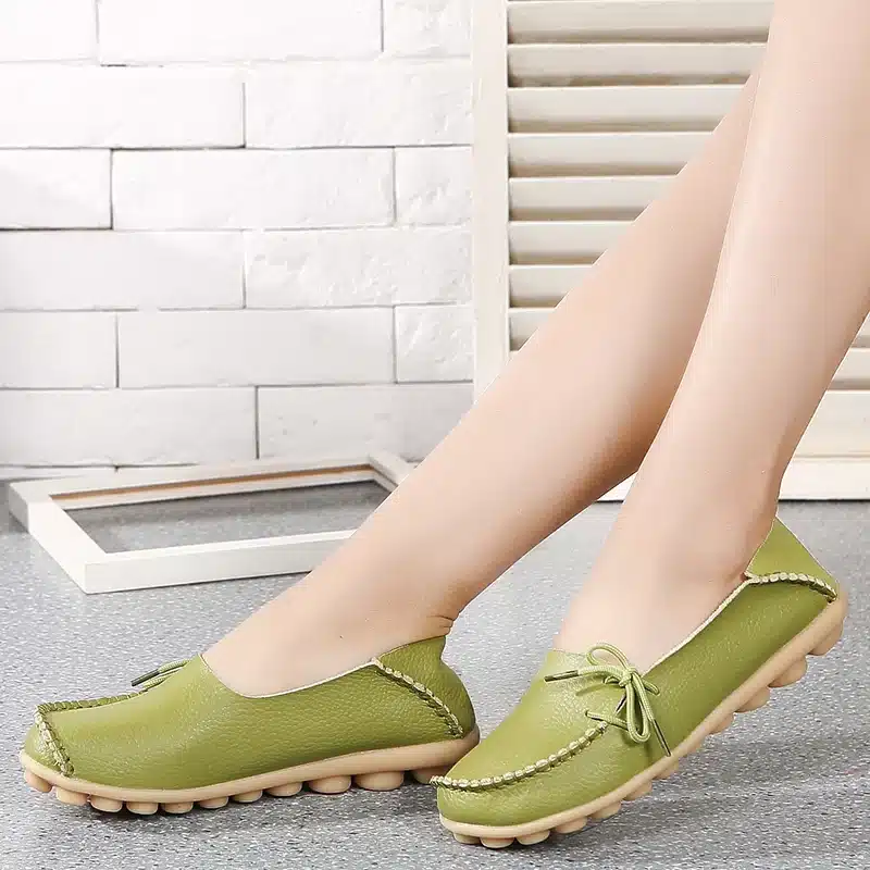 New Hot 20 Colors Natural Leather Women Flats Casual Moccasins Driving Loafers Women's Shoes Fashion Comfortable Shoes Woman 22