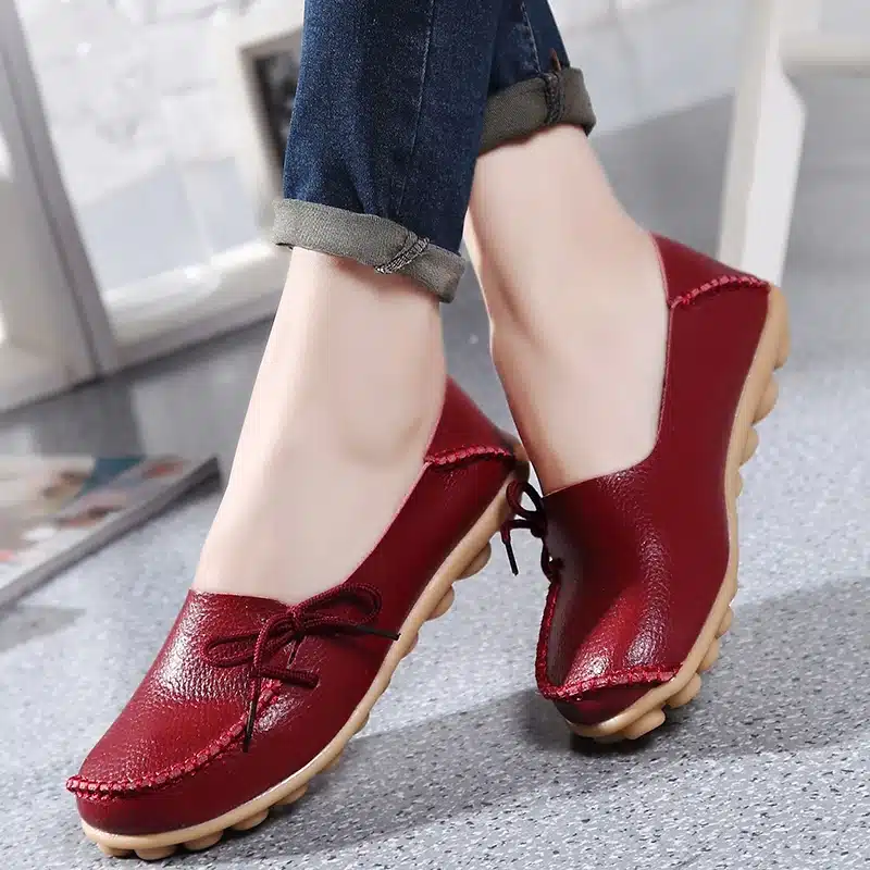 New Hot 20 Colors Natural Leather Women Flats Casual Moccasins Driving Loafers Women's Shoes Fashion Comfortable Shoes Woman 23