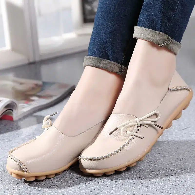 New Hot 20 Colors Natural Leather Women Flats Casual Moccasins Driving Loafers Women's Shoes Fashion Comfortable Shoes Woman 24