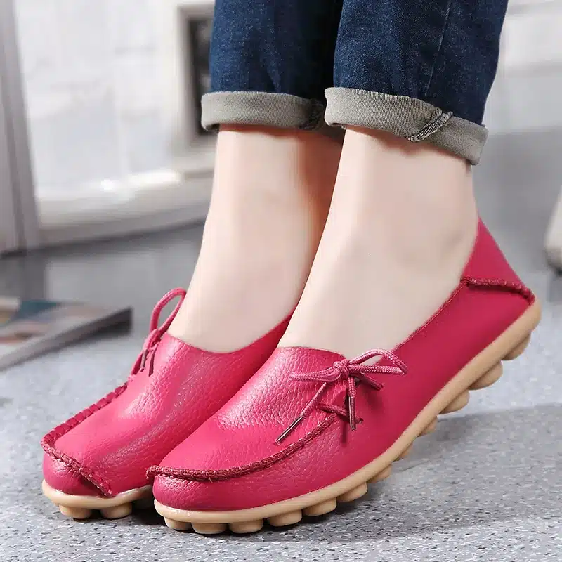 New Hot 20 Colors Natural Leather Women Flats Casual Moccasins Driving Loafers Women's Shoes Fashion Comfortable Shoes Woman 25