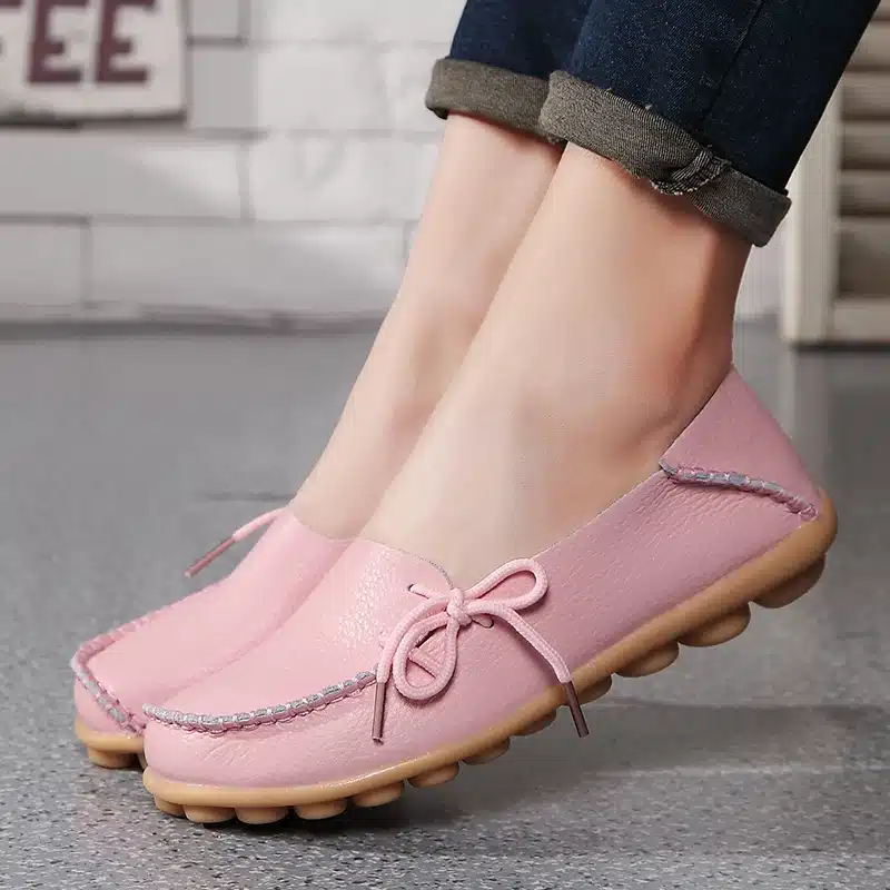 New Hot 20 Colors Natural Leather Women Flats Casual Moccasins Driving Loafers Women's Shoes Fashion Comfortable Shoes Woman 26