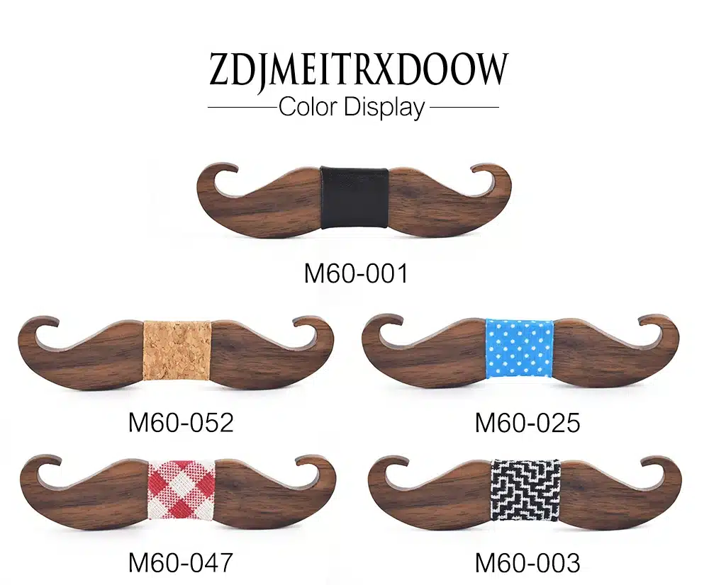 New design Fashion Geometric Gravata Adult Business Wood Beard Bow tie Mens Party tie Bowties DIY private custom Ties 11