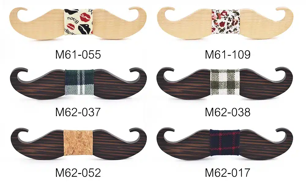 New design Fashion Geometric Gravata Adult Business Wood Beard Bow tie Mens Party tie Bowties DIY private custom Ties 13