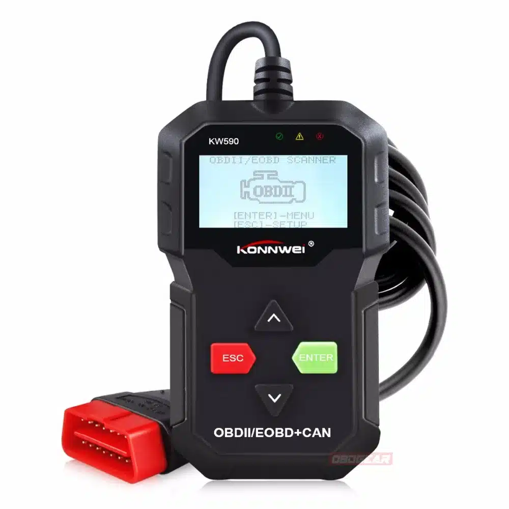 Best ODB OBD2 Scanner KONNWEI KW590 OBD2 Car Diagnostic Scanner Multi-languages OBD2 Autos scanner in Russian Better Than AD310 26