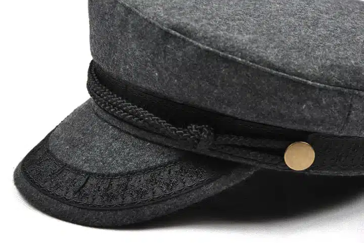 COKK Military Hat Winter Hats For Women Ladies Military Hat Cap Female Black Grey Casquette Militaire Gorra Plana Military Cap 12