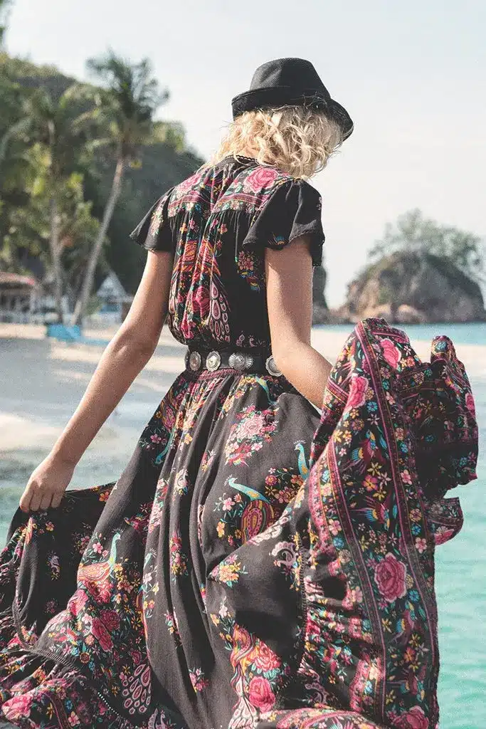 DeRuiLaDy 2018 New Women Summer Boho Beach Maxi Dress Sexy V Neck Vintage Print Long Dresses Casual Sundress Dress vestidos 12