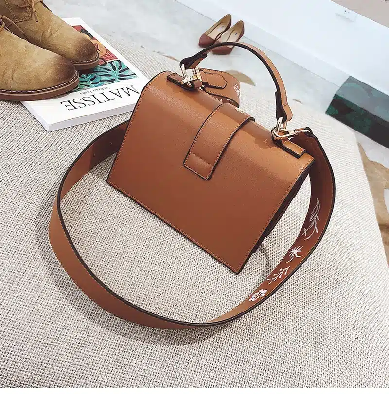 Toposhine Fashion Women Bag Panelled Vintage Girls Bags for Girls Black PU Leather Women Messenger Bags Free Gift Drop Shopping 13