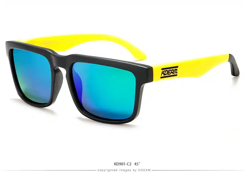 Kdeam Polarized Summer Sunglasses Men Reflective Coating Square Sun Glasses Women Brand Design Mirrored Oculos De Sol With Case 18