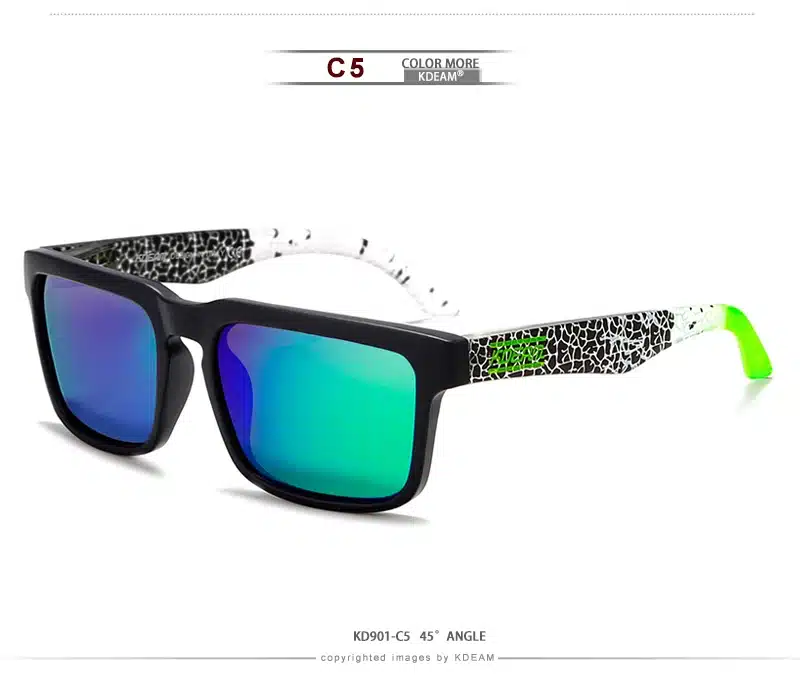 Kdeam Polarized Summer Sunglasses Men Reflective Coating Square Sun Glasses Women Brand Design Mirrored Oculos De Sol With Case 20