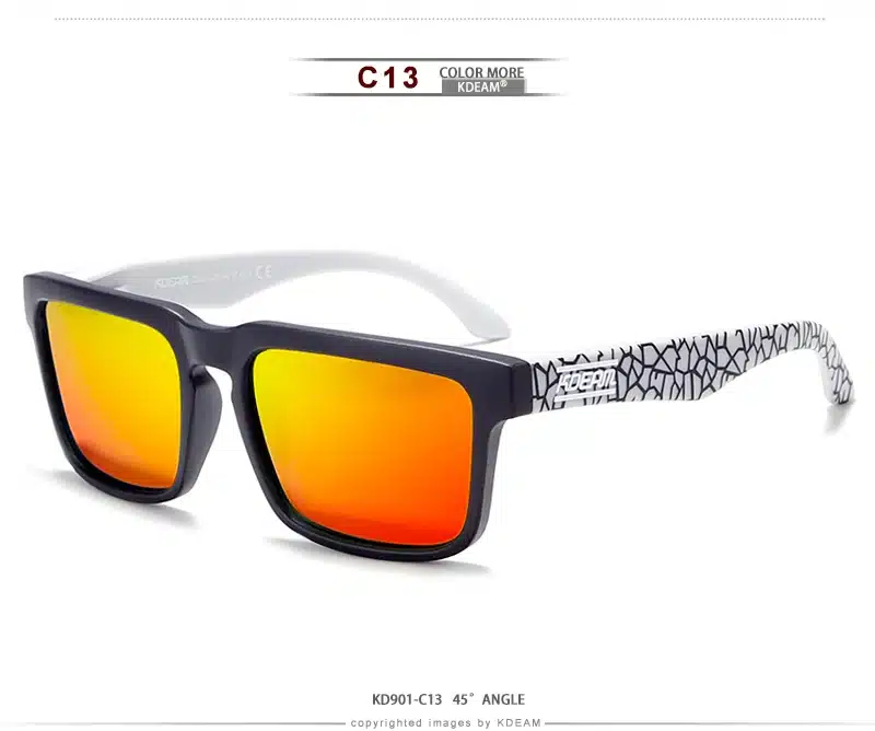 Kdeam Polarized Summer Sunglasses Men Reflective Coating Square Sun Glasses Women Brand Design Mirrored Oculos De Sol With Case 28