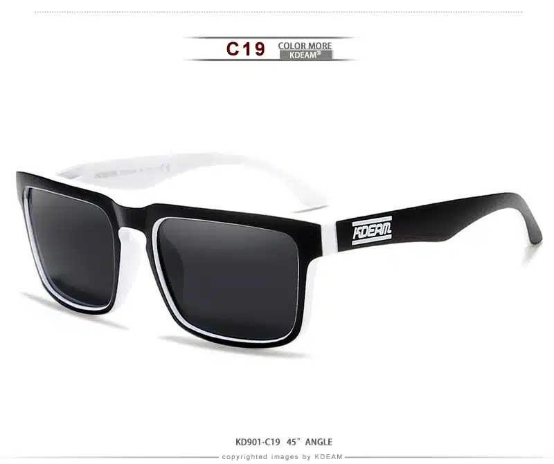Kdeam Polarized Summer Sunglasses Men Reflective Coating Square Sun Glasses Women Brand Design Mirrored Oculos De Sol With Case 30