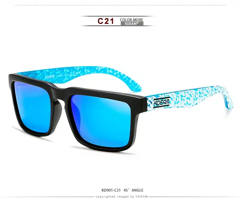 Kdeam Polarized Summer Sunglasses Men Reflective Coating Square Sun Glasses Women Brand Design Mirrored Oculos De Sol With Case 34