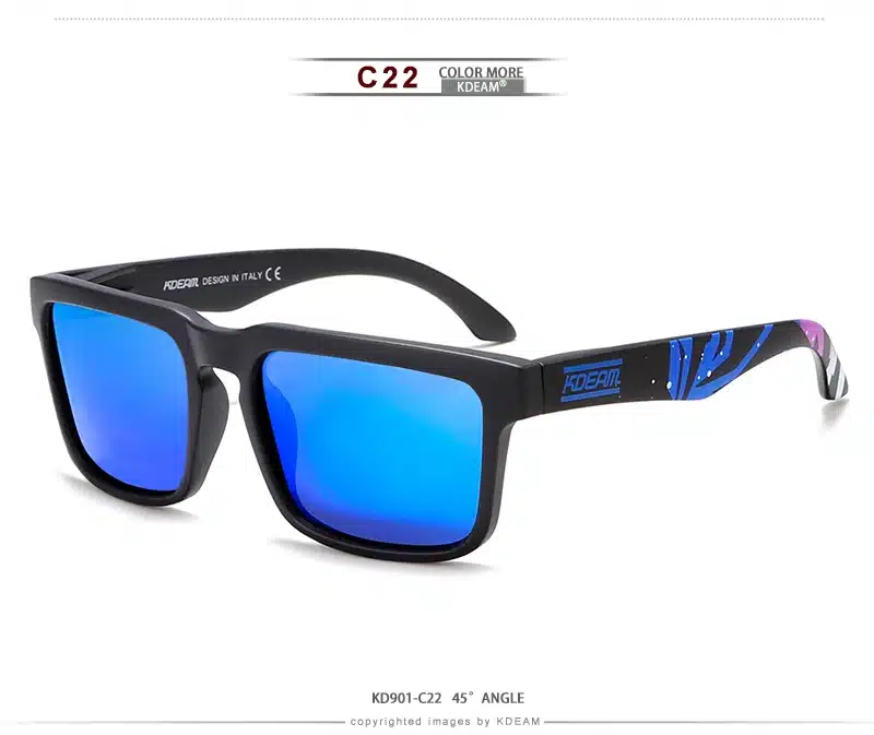 Kdeam Polarized Summer Sunglasses Men Reflective Coating Square Sun Glasses Women Brand Design Mirrored Oculos De Sol With Case 36