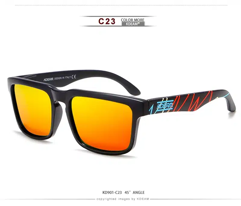 Kdeam Polarized Summer Sunglasses Men Reflective Coating Square Sun Glasses Women Brand Design Mirrored Oculos De Sol With Case 38