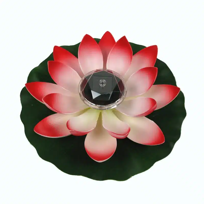 Solar Powered LED Lotus Flower Lamp Water Resistant Outdoor Floating Pond Night-Light for Garden Pool party Garden Decoration 17