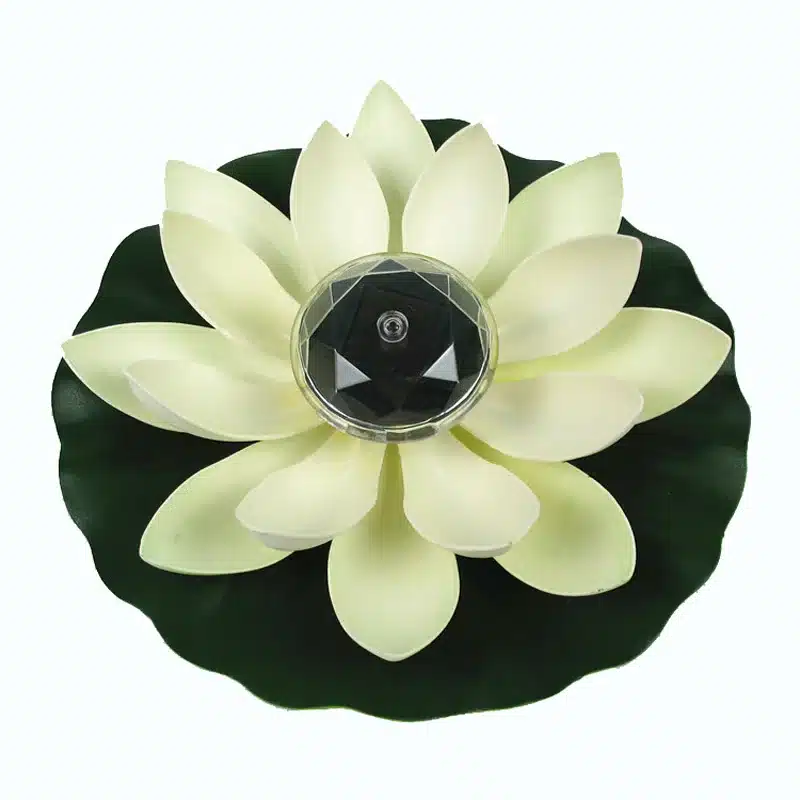 Solar Powered LED Lotus Flower Lamp Water Resistant Outdoor Floating Pond Night-Light for Garden Pool party Garden Decoration 18