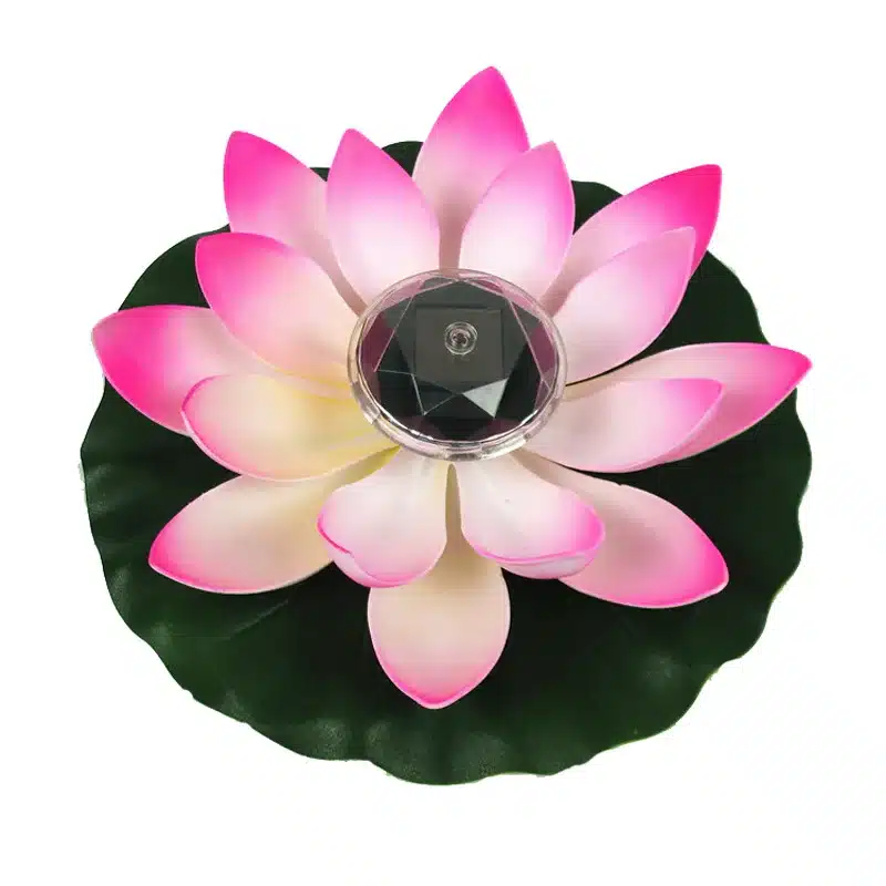 Solar Powered LED Lotus Flower Lamp Water Resistant Outdoor Floating Pond Night-Light for Garden Pool party Garden Decoration 20