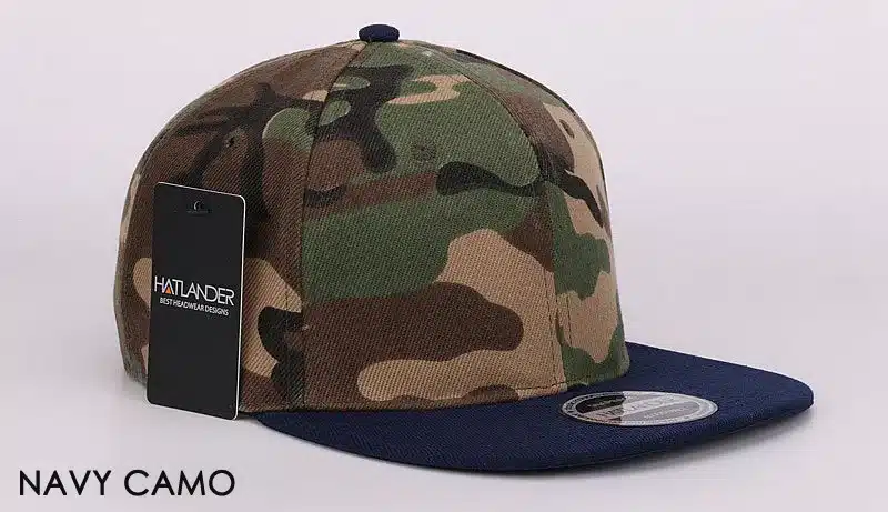 HATLANDER Camouflage snapback polyester cap blank flat camo baseball cap with no embroidery mens cap and hat for men and women 7
