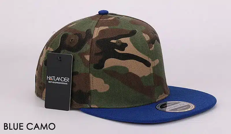 HATLANDER Camouflage snapback polyester cap blank flat camo baseball cap with no embroidery mens cap and hat for men and women 8