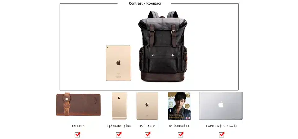 VICUNA POLO Simple Patchwork Large Capacity Mens Leather Backpack For Travel Casual Men Daypacks Leather Travle Backpack mochila 3
