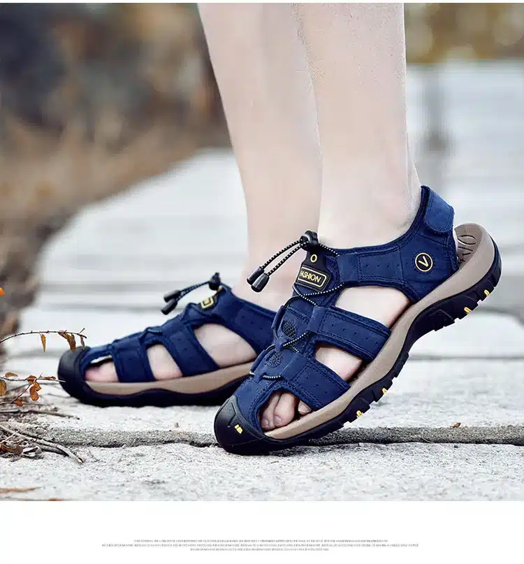 Classic Men Soft Sandals Comfortable Men Summer Shoes Leather Sandals Big Size Soft Sandals Men Roman Comfortable Men Summer 23