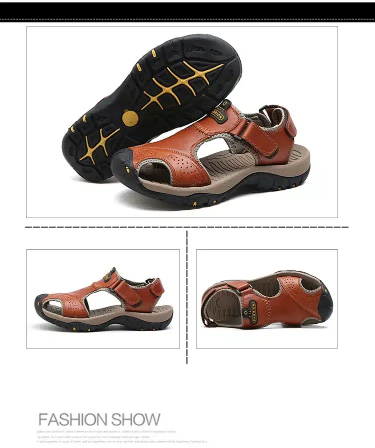 Classic Men Soft Sandals Comfortable Men Summer Shoes Leather Sandals Big Size Soft Sandals Men Roman Comfortable Men Summer 25