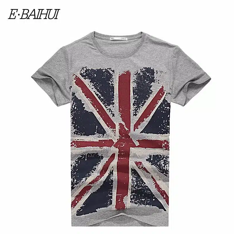 E-BAIHUI Brand Cotton men Clothing Male Slim Fit t shirt Man T-shirts Casual T-Shirts Skateboard Swag mens tops tees Y001 17