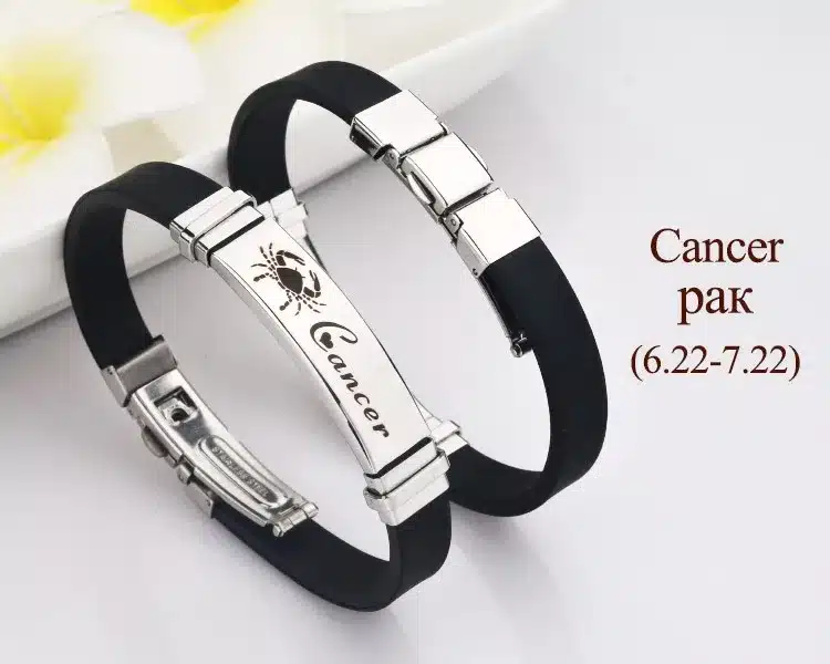 12 Constellations stainless steel Bracelets Men rubber Charm Casual Personality Bracelets & Bangles Jewelry For Women pulseras 40