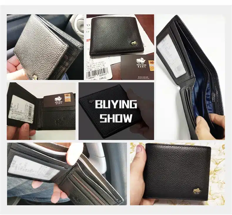 BISON DENIM Leather Men Wallet Brand Luxury Leather Wallets Office Male Wallet Mature Man Bifold Wallet Small Purse n4470-3 13