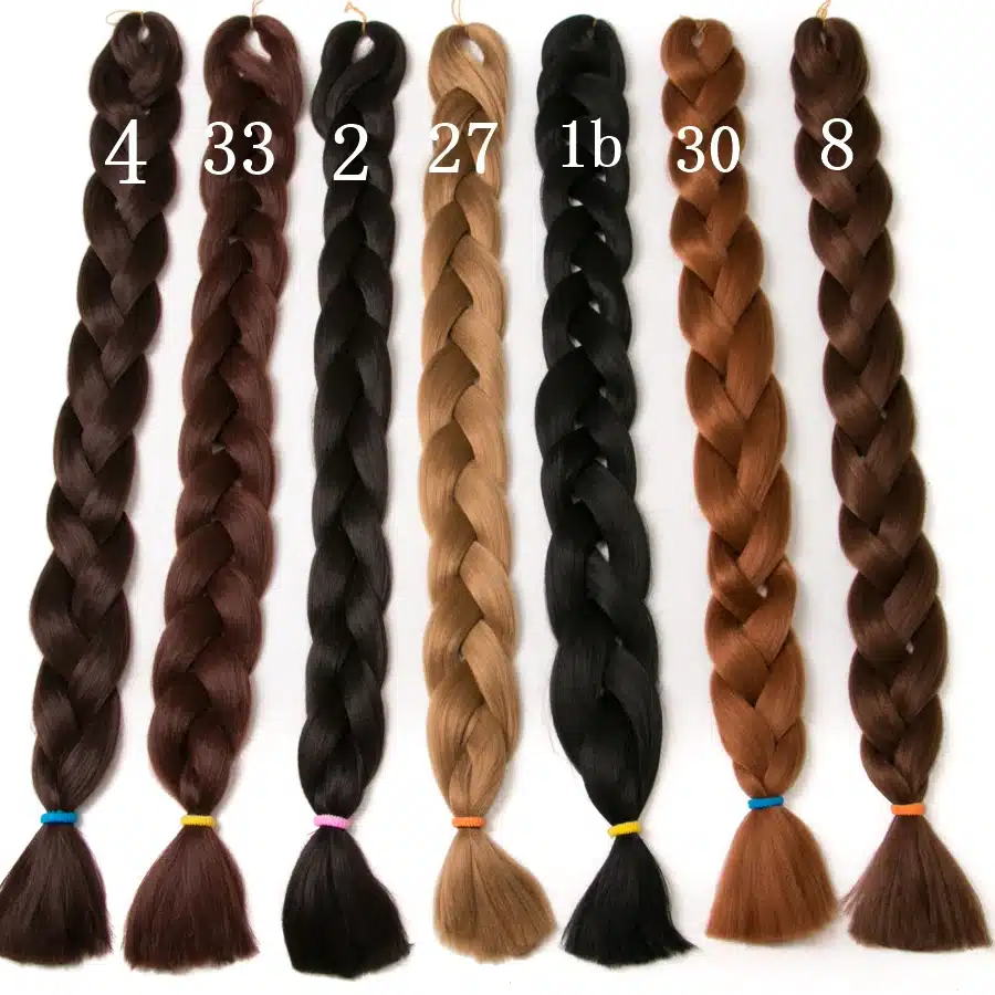 VERVES Braiding Hair one piece 82 inch Synthetic Kanekalon Fiber braid 165g/piece pure color crochet Jumbo Braid Hair Extensions 6