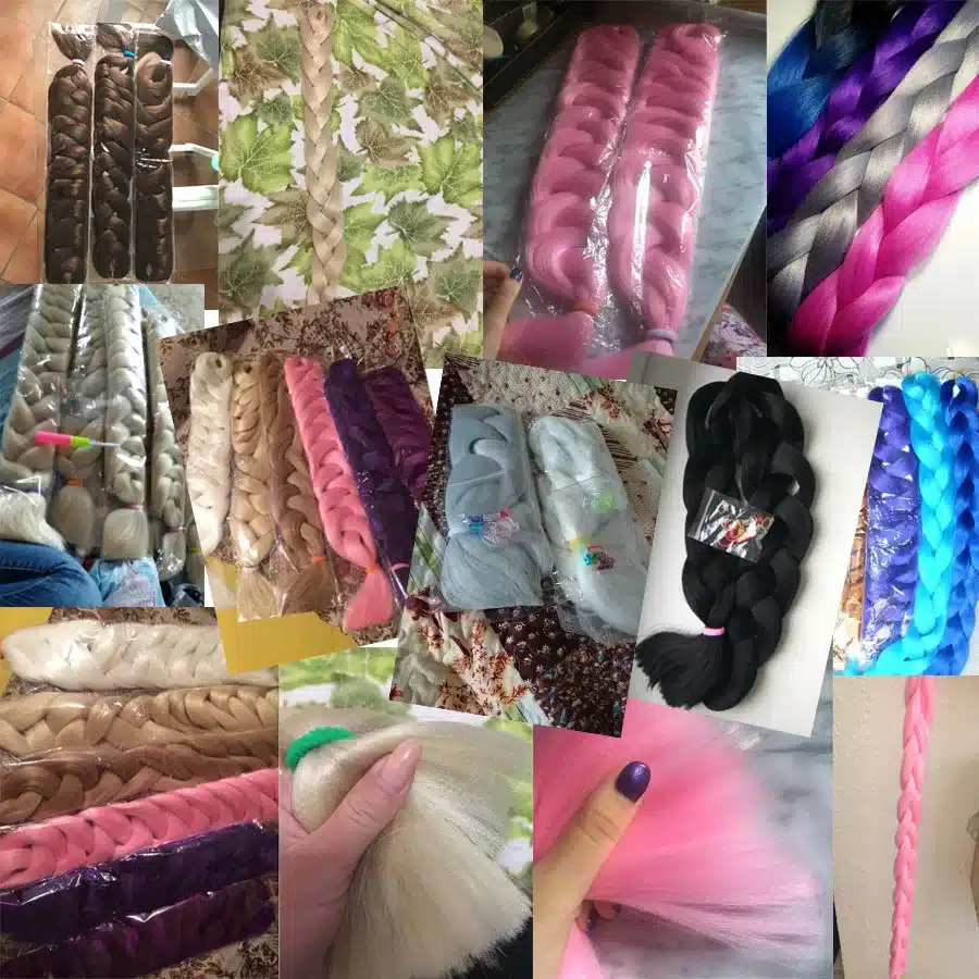 VERVES Braiding Hair one piece 82 inch Synthetic Kanekalon Fiber braid 165g/piece pure color crochet Jumbo Braid Hair Extensions 18