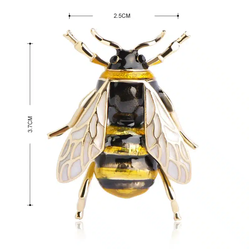 Blucome Cute Insect Fly Bee Brooch Kids Girls Clothes Accessories Gold Color Black Yellow Enamel Brooches Birthday Gifts Jewelry 11