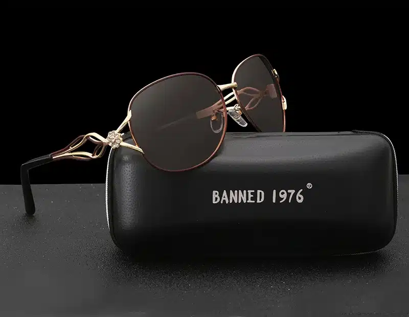 BANNED women's HD polarized fashion Sunglasses hot sell newest brand name lens feminin diamond sun Glasses vintage with gift box 12