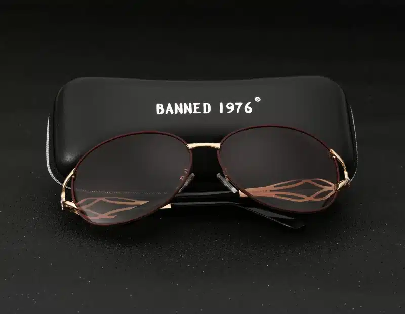 BANNED women's HD polarized fashion Sunglasses hot sell newest brand name lens feminin diamond sun Glasses vintage with gift box 13