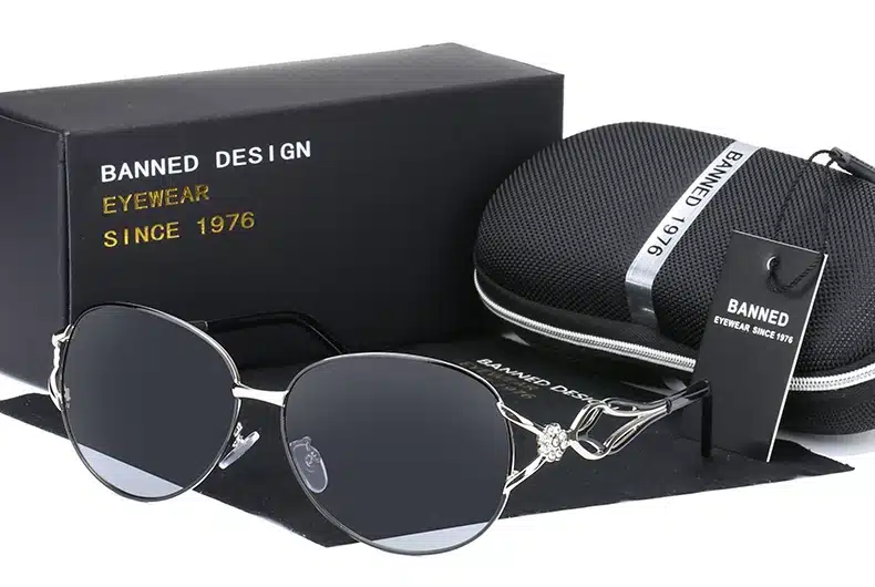 BANNED women's HD polarized fashion Sunglasses hot sell newest brand name lens feminin diamond sun Glasses vintage with gift box 22