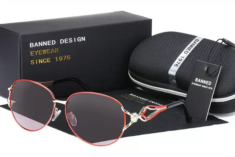 BANNED women's HD polarized fashion Sunglasses hot sell newest brand name lens feminin diamond sun Glasses vintage with gift box 29