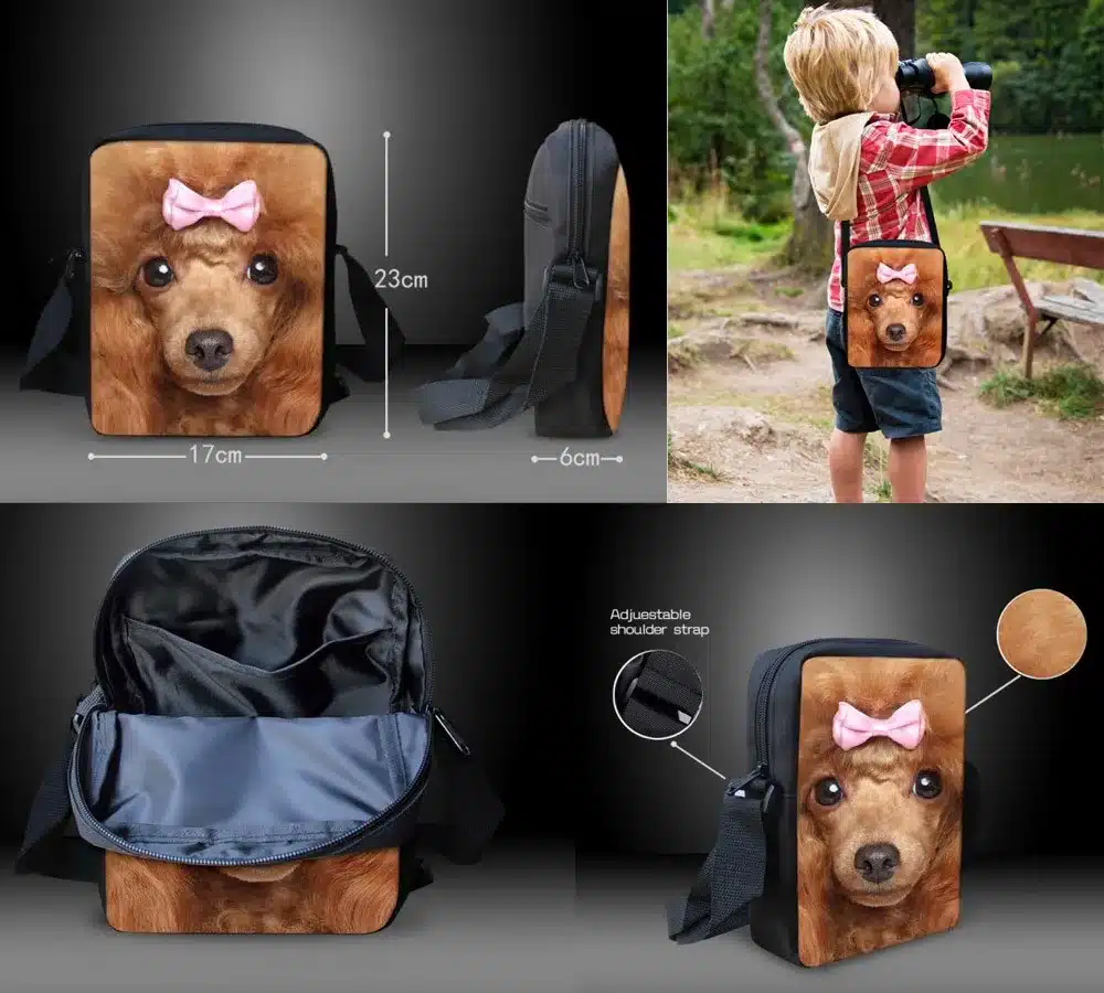 FORUDESIGNS Canvas Women Messenger Bags Puppy Pug Dog Printing Black Pug Ladies Bolsos Mujer Cross Body Small Shoulder bag 2017 12