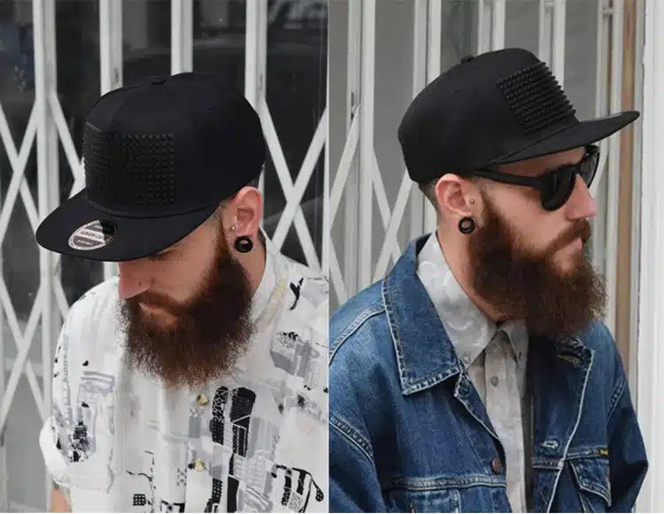 Fancy 3D snapback cap raised soft silicon square pyramid flat baseball hip hop hat for boys and girls 6