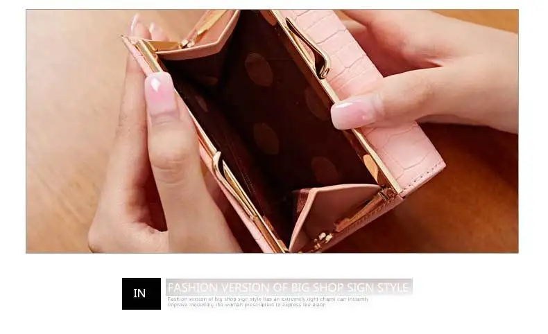 WEICHEN 2017 New Crocodile Pattern PU Leather Women Short Wallet Fresh Style Lady Girls Notecase Female Purse With Coin Pocket 13