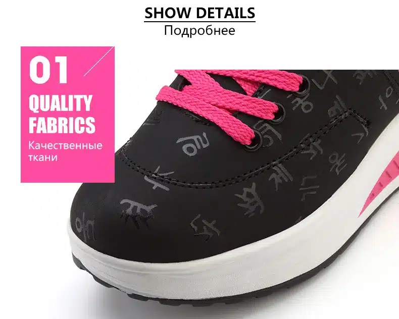 Fashion women sneakers 2018 breathable waterproof wedges platform shoes woman pu leather women casual shoes tenis feminino 17
