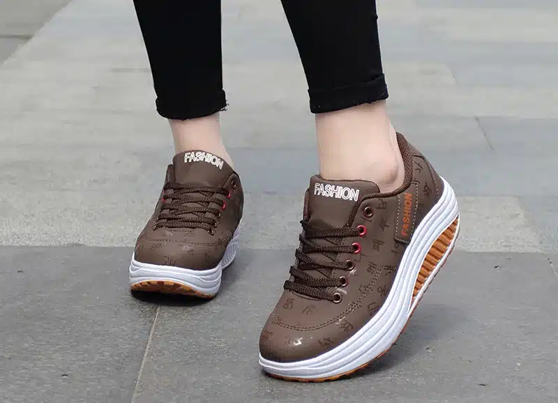 Fashion women sneakers 2018 breathable waterproof wedges platform shoes woman pu leather women casual shoes tenis feminino 34