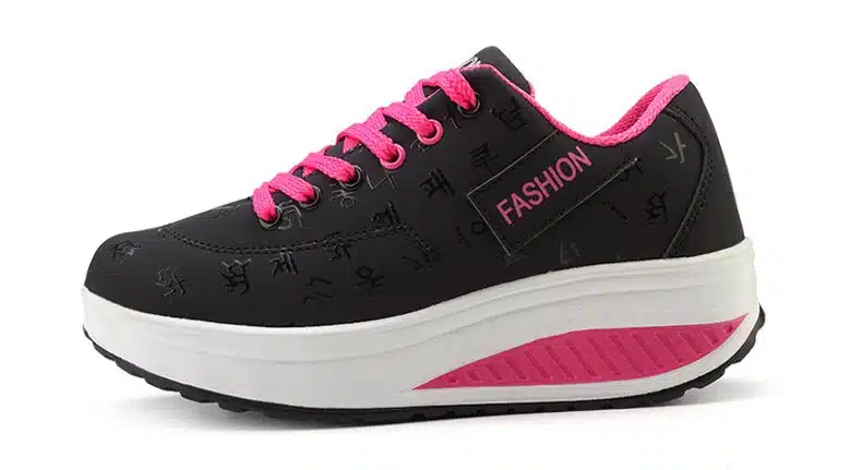 Fashion women sneakers 2018 breathable waterproof wedges platform shoes woman pu leather women casual shoes tenis feminino 36