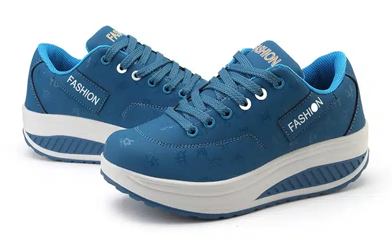 Fashion women sneakers 2018 breathable waterproof wedges platform shoes woman pu leather women casual shoes tenis feminino 40